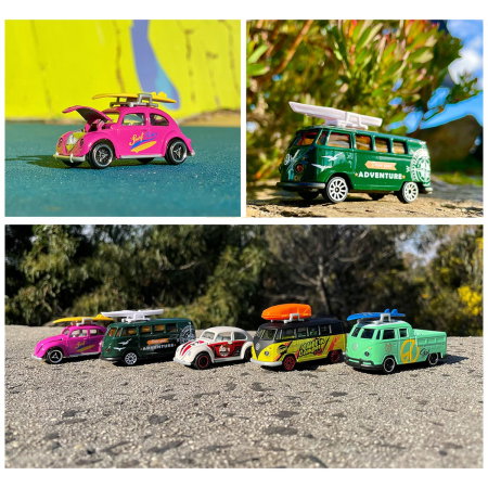 Set Majorette Volkswagen cu 5 masinute (2 x Volkswagen Beetle si 3 x Volkswagen T1) [4]