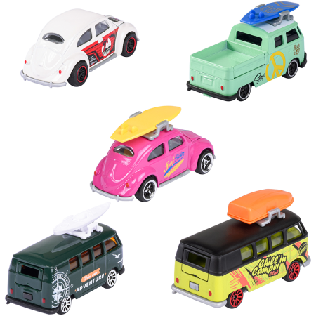 Set Majorette Volkswagen cu 5 masinute (2 x Volkswagen Beetle si 3 x Volkswagen T1) [1]