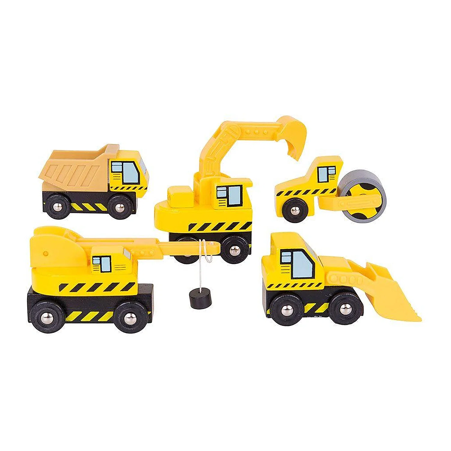 Masinute si camioane - Set masinute - Santierul de constructii BIGJIGS Toys 3 ani+