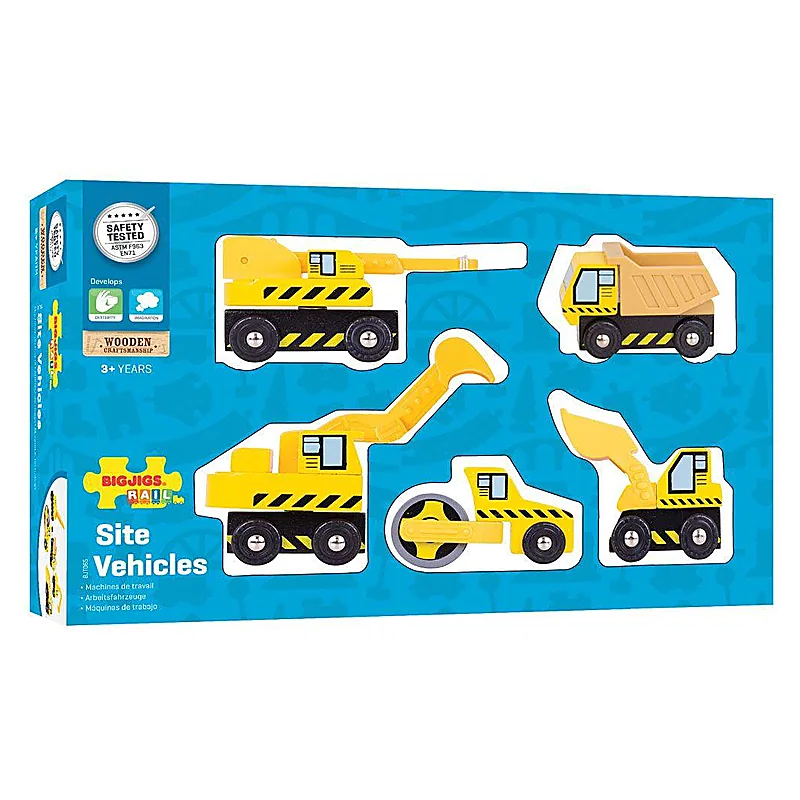 Set masinute - Santierul de constructii BIGJIGS Toys 3 ani+ [1]