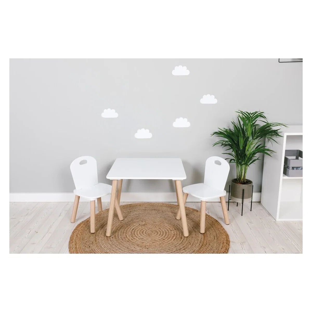 Set masuta si doua scaune, FreeON, Athena, , Din lemn, Alb 6 ani [11]