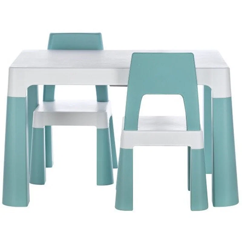 Set masuta si doua scaune , Neo, Cu doua sertare, Cu masa reglabila la doua inaltimi, FreeON, Verde [2]