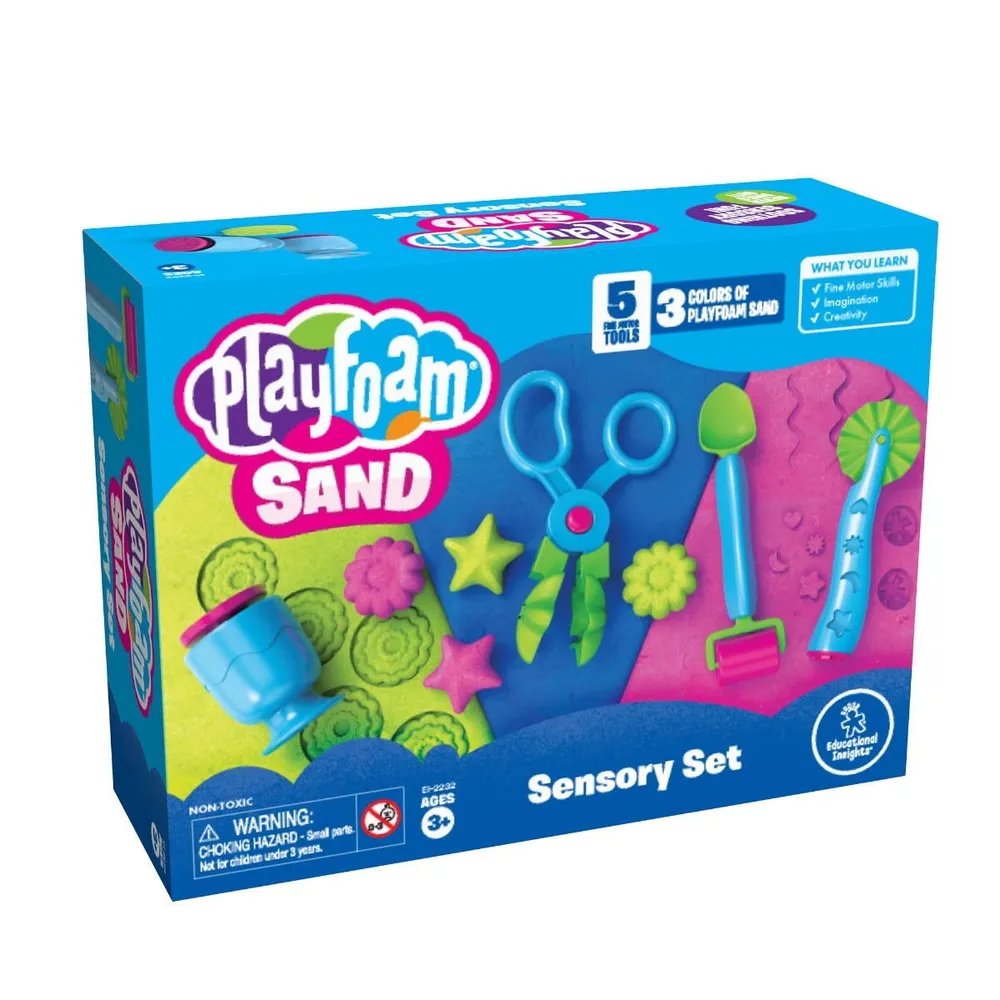 Arta si creativitate - Set nisip kinetic cu accesorii - Playfoam™ Educational Insights 3 ani+