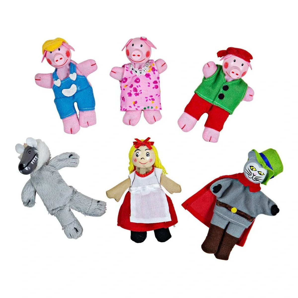 Papusi de mana - Set papusi degetar - Povestile copilariei BIGJIGS Toys 8 ani