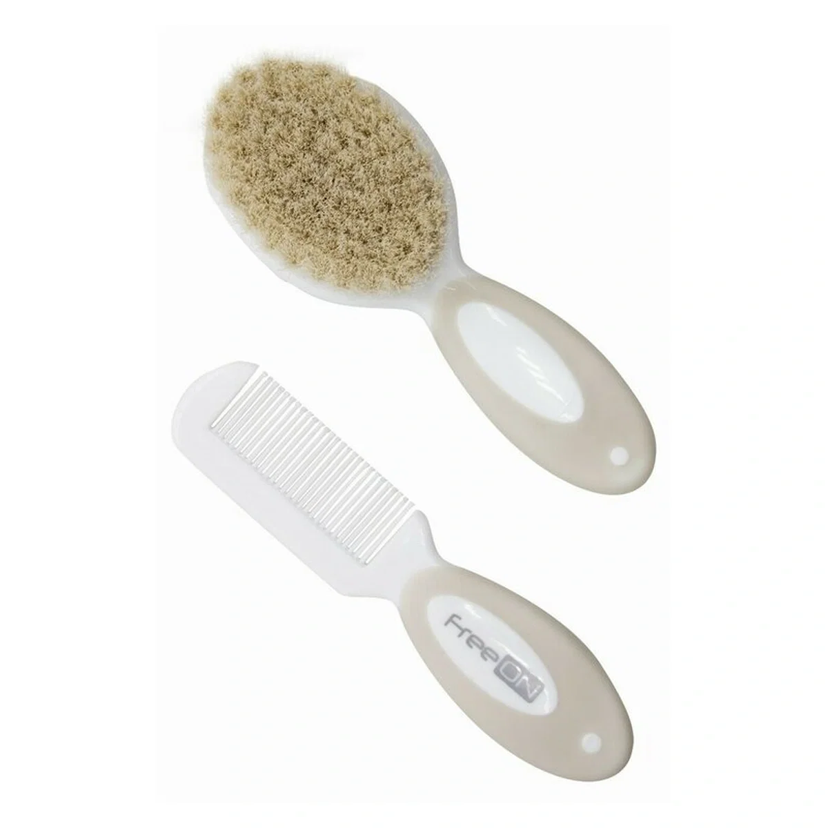 Set perie si pieptene, FreeON, peri naturali, 0 luni+, White [1]