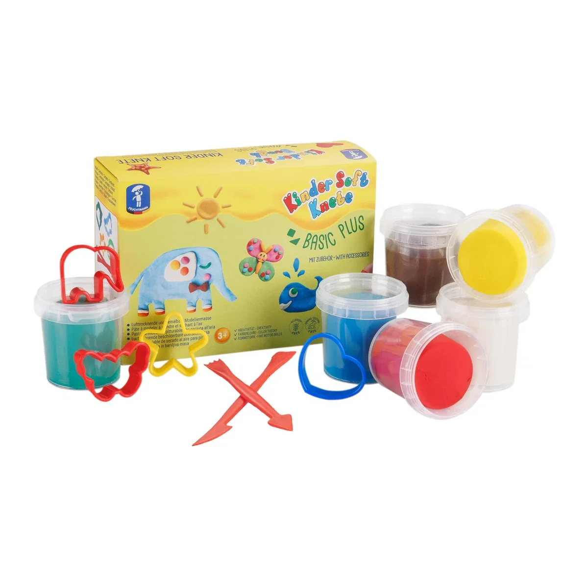 Arta si creativitate - Set plastilina non-toxica Kinder - Basic Plus FEUCHTMANN 3 ani+