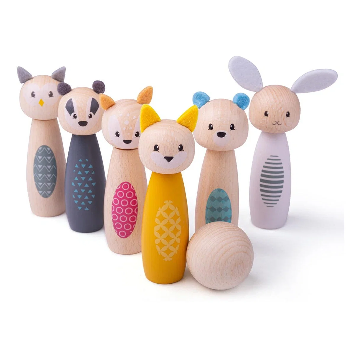 Jucarii interactive - Set popice - Animalute vesele, BIGJIGS Toys 2 ani+