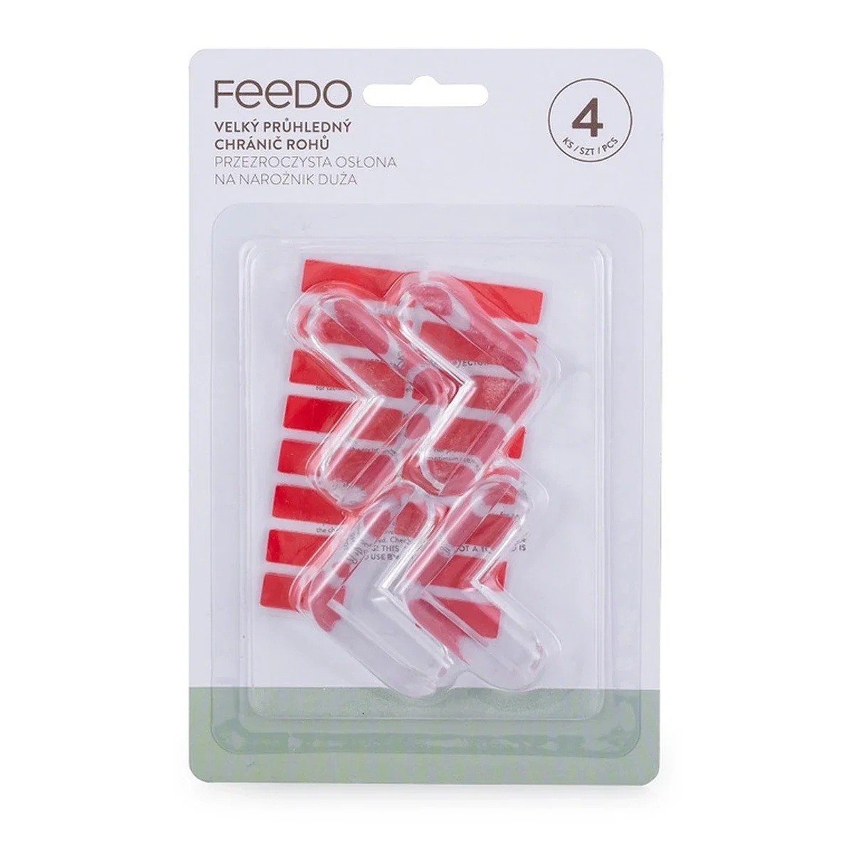 Set protectii pentru colturi ascutite, Usor de instalat, 4 x 4 x 1.5 cm, 4 bucati, Transparent FEEDO [2]