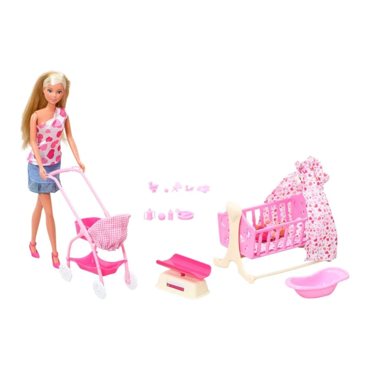 Papusi Steffi Love - Set Simba Steffi Love New Born Baby Set papusa 29 cm, 1 bebelus si accesorii 3 ani +