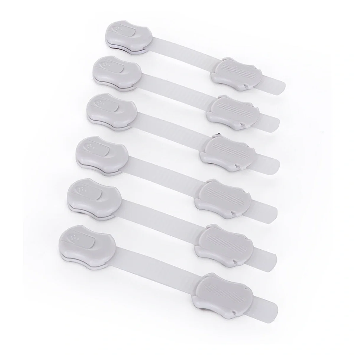 Protectii si seturi de siguranta - Set sisteme de siguranta pentru mobilier, Universale, Cu lungime reglabila, 19 x 3.4 cm, Distanta 2-11 cm, 6 bucati,