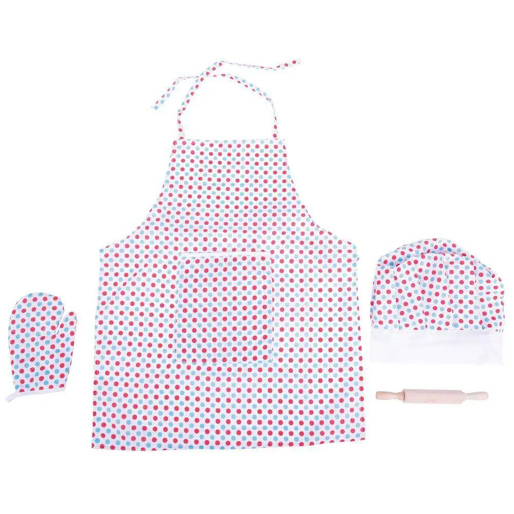 Set sortulet si accesorii alb cu buline BIGJIGS Toys 3 ani+ [1]