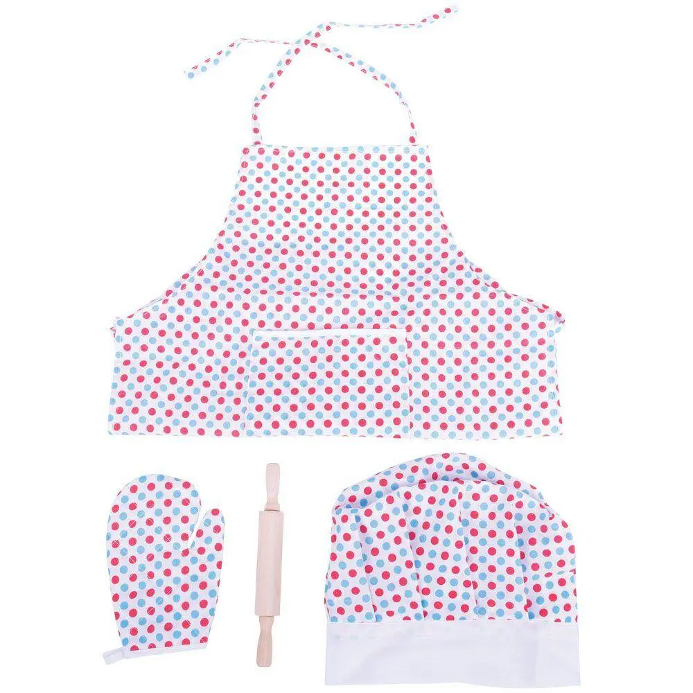 Set sortulet si accesorii alb cu buline BIGJIGS Toys 3 ani+ [2]