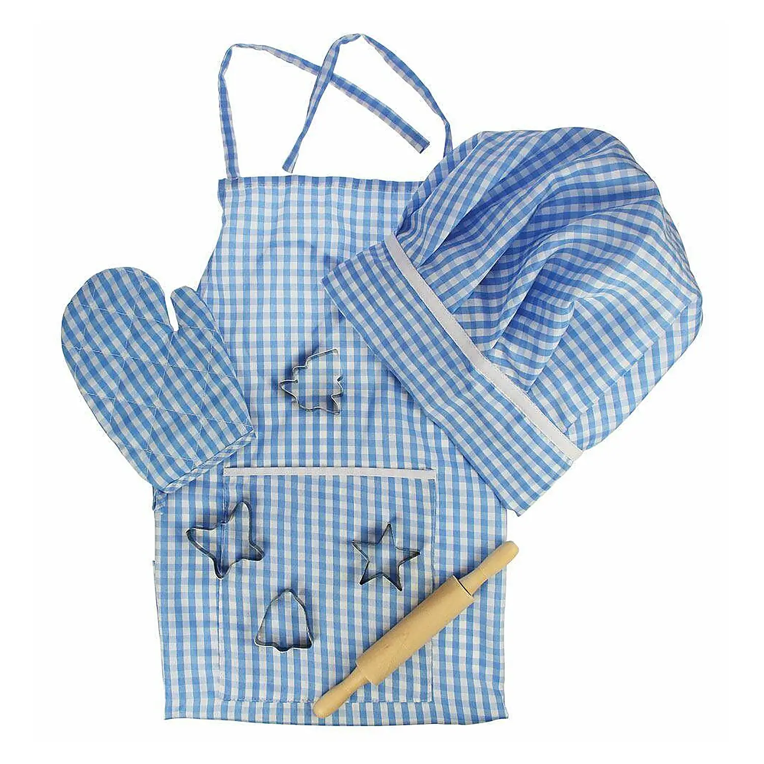 Bucatarii si supermarket - Set sortulet si accesorii - Albastru BIGJIGS Toys 3 ani+