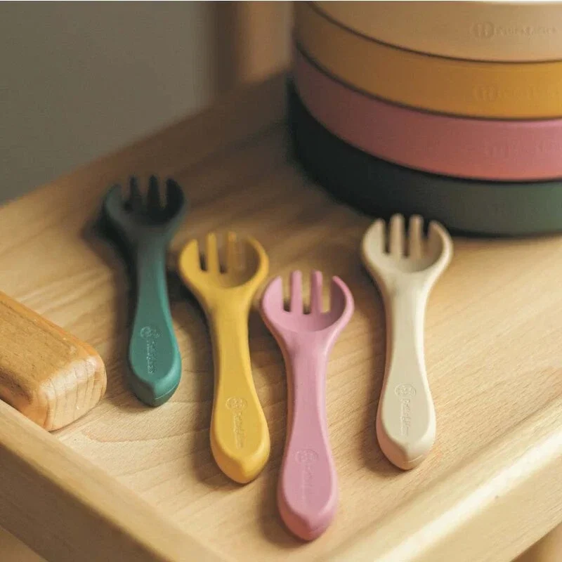 Set tacamuri din silicon fara BPA, Take&Match, 6 luni+, Verde inchis Petite&Mars [5]