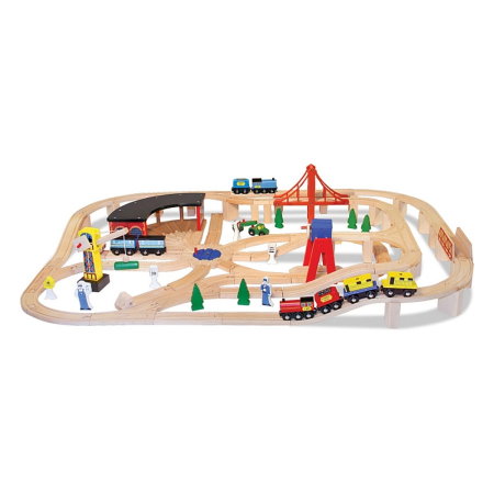 Set Trenulet din lemn cu depou Melissa and Doug [1]