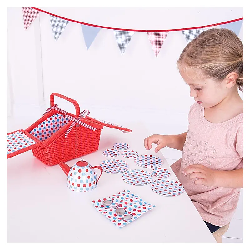 Setul meu de picnic cu buline BIGJIGS Toys 3 ani+ [4]