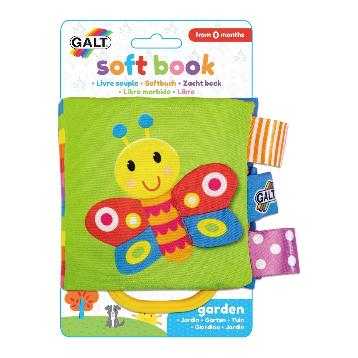Jucarii interactive - Soft Book: Carticica moale Garden Galt 0 luni+