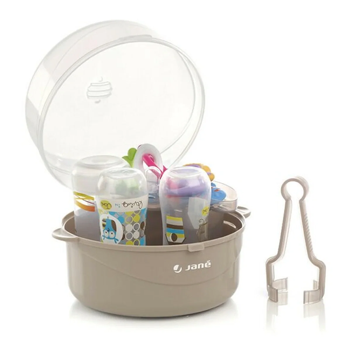 Ora mesei - Sterilizator microunde, Jane, Capacitate 6 biberoane, BPA Free, 16.5 cm x 20 cm 0 luni