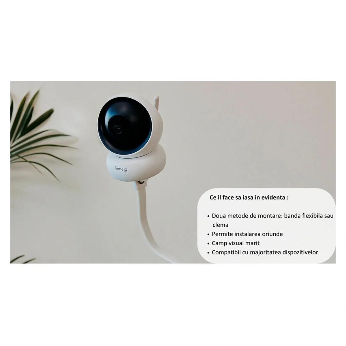 Suport pentru monitor, Lionelo, Flexi, Lungime 56.5 cm, Alb [19]