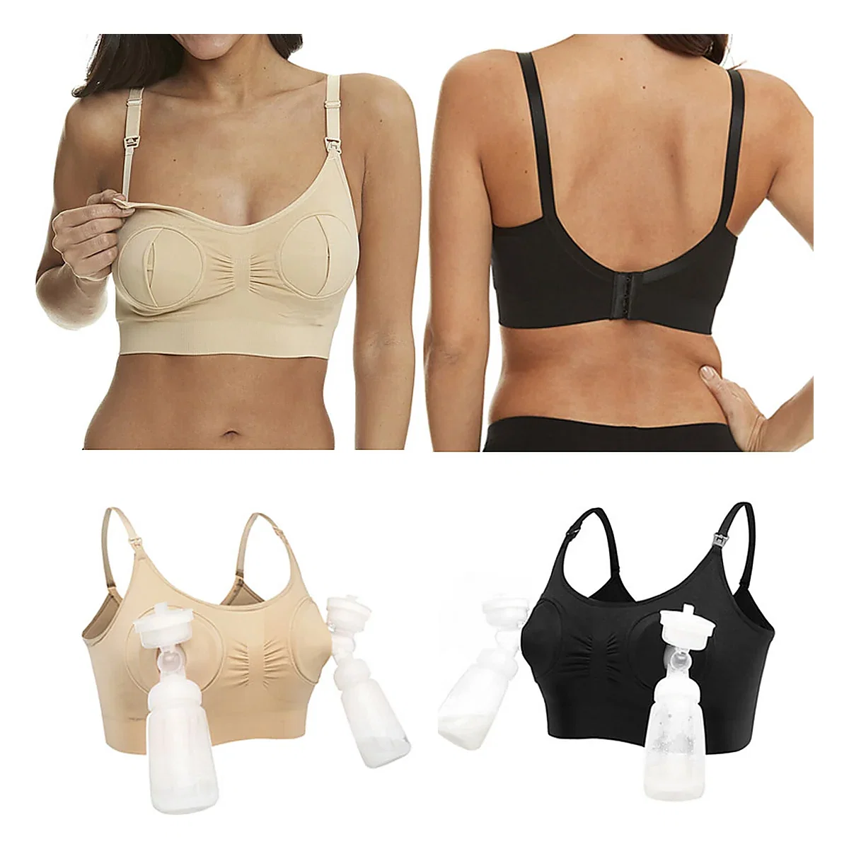 Sutien 2 in1 - Alaptare si sustinere pompa san (bej) Bufnitel [5]
