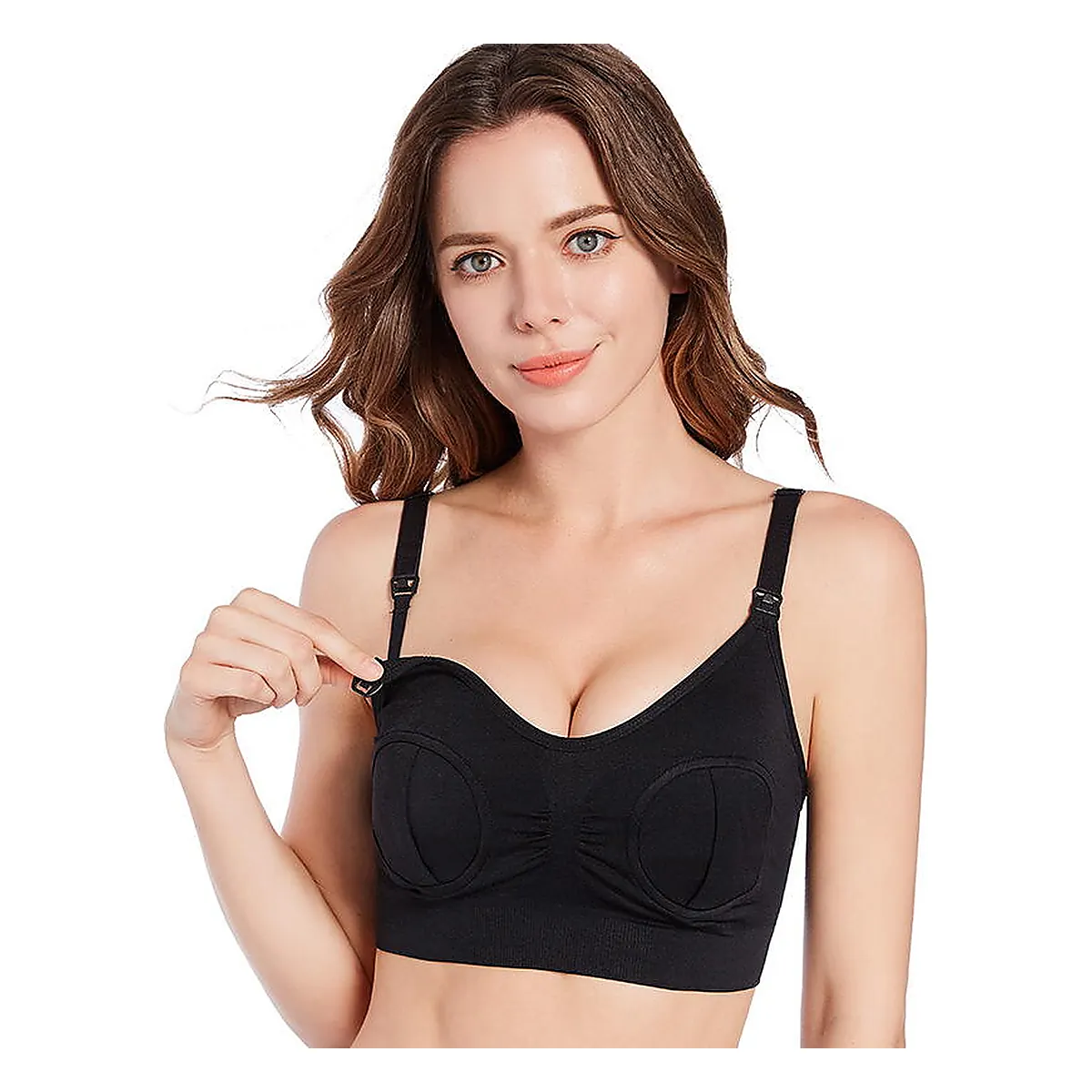 Sutien 2 in1 - Alaptare si sustinere pompa san (negru) Bufnitel [3]