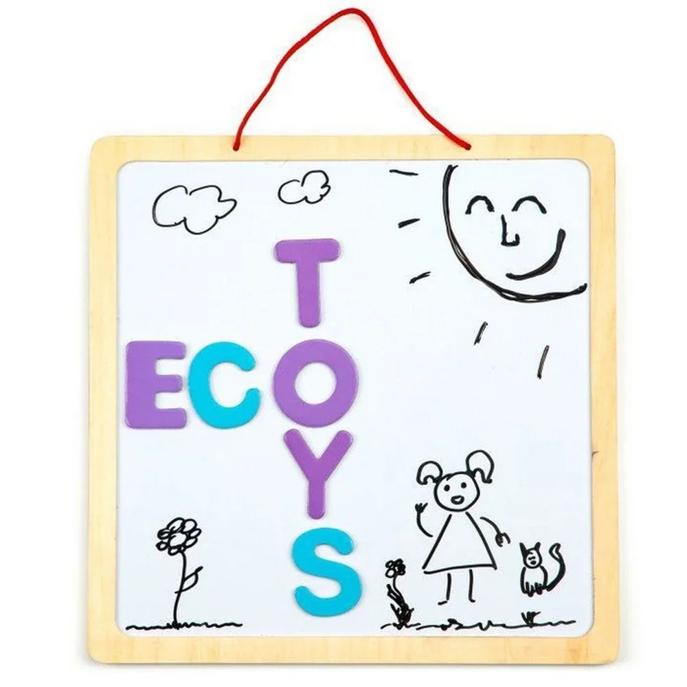 Tabla educationala 3 in 1 cu litere magnetice - Ecotoys 3 ani+ [1]