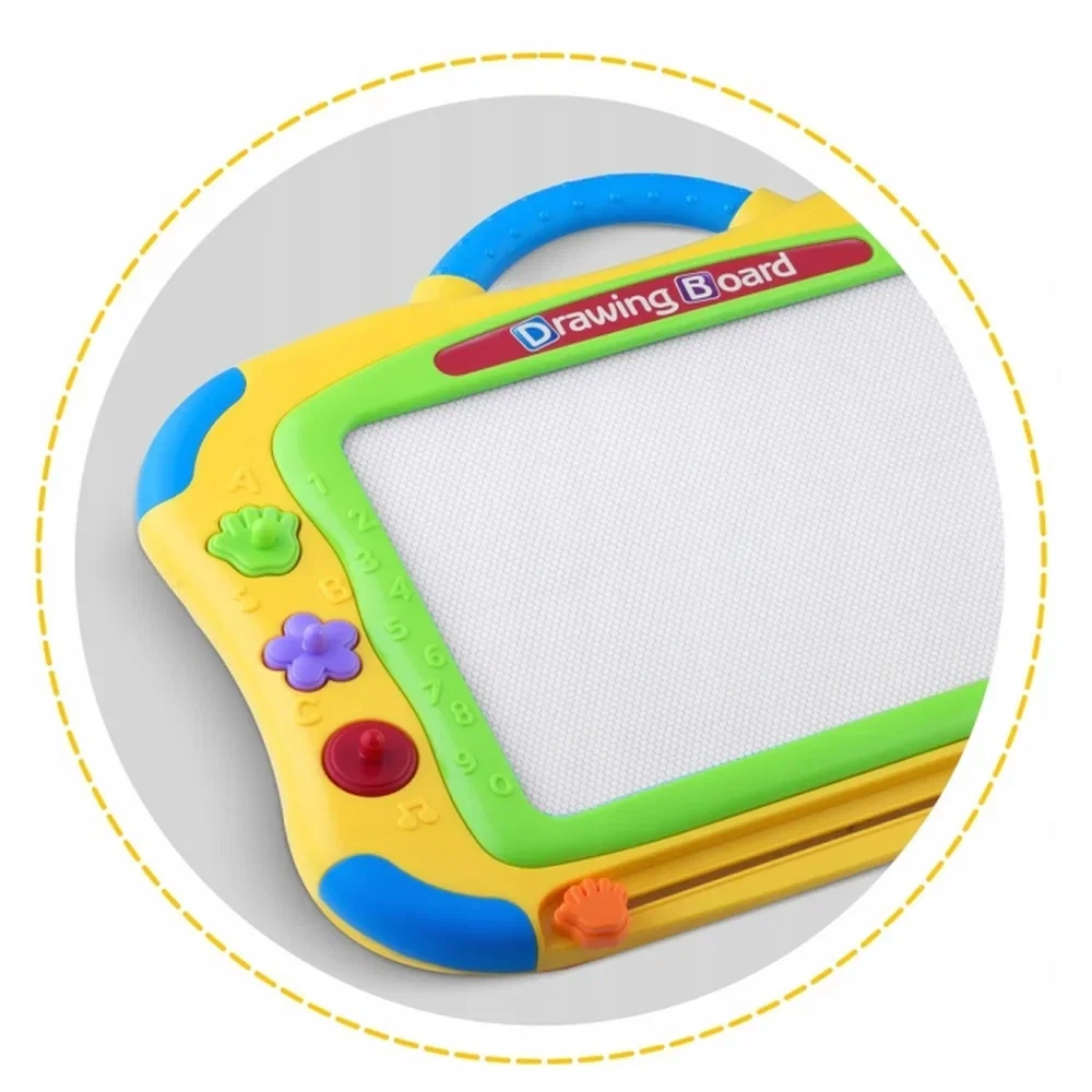 Tabla magnetica pentru desenat cu accesorii incluse Ricokids - Galben 3 ani+ [2]
