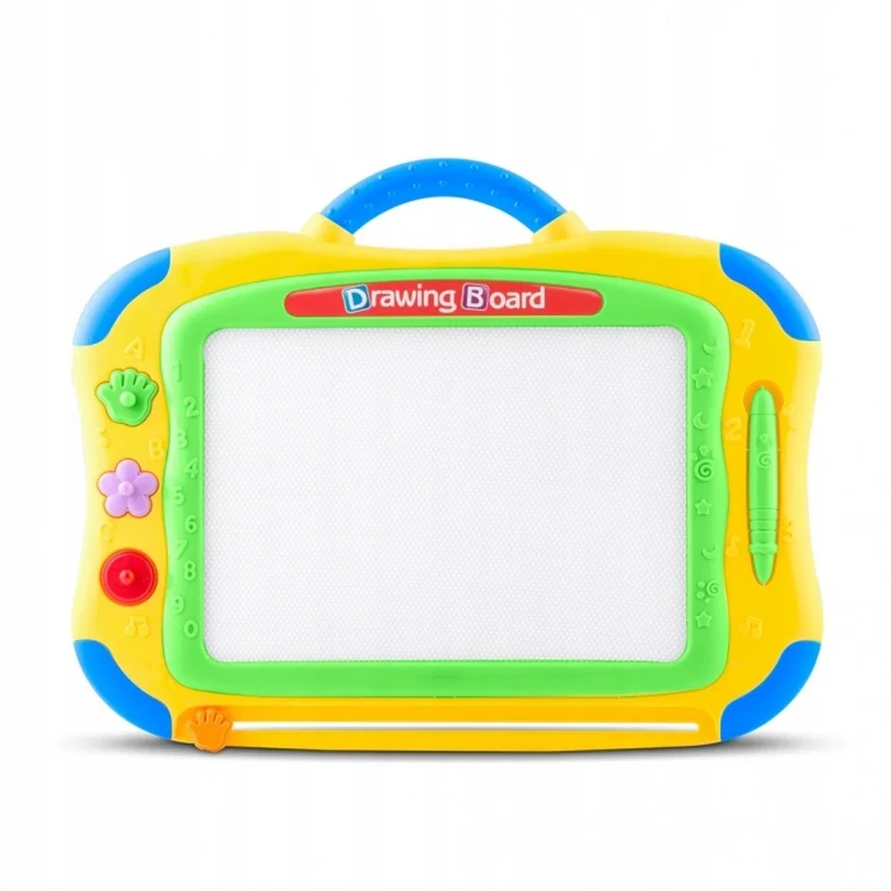 Arta si creativitate - Tabla magnetica pentru desenat cu accesorii incluse Ricokids - Galben 3 ani+