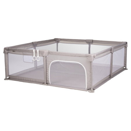 Tarcuri de joaca - Tarc de joaca Chipolino Laguna 180x200x66 cm, Include geanta de transport, Din plasa, Intrare laterala cu fermoar, 1-5 ani, Beige