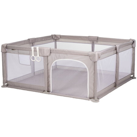 Tarcuri de joaca - Tarc de joaca Chipolino Sienna 150x150x68 cm, Include geanta de transport, Din plasa, Intrare laterala cu fermoar, 1-5 ani, Beige