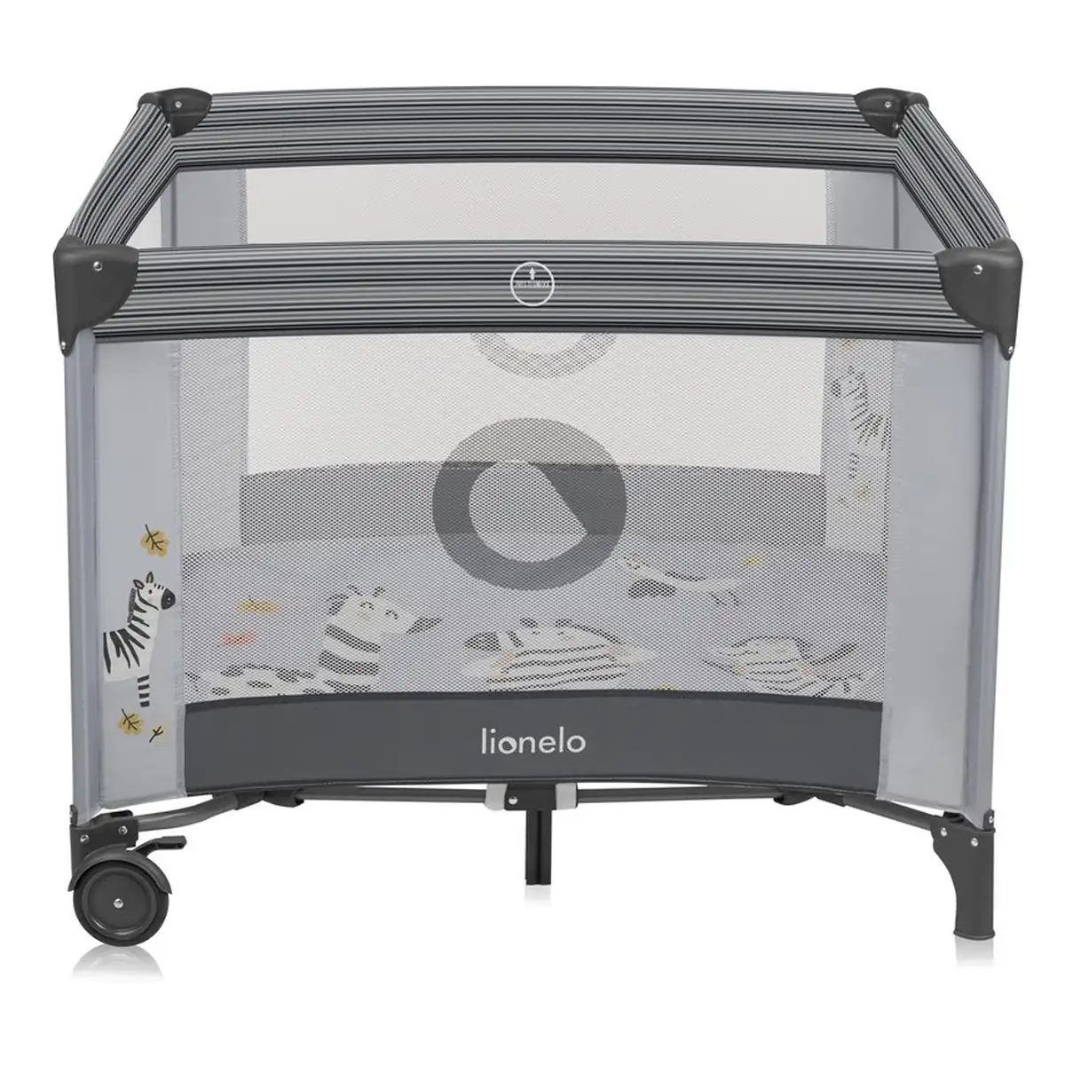 Tarc de joaca copii, Lionelo, Bonnie, Pana la 15 kg, 100 x 100 cm, Grey Stone 36 luni [2]