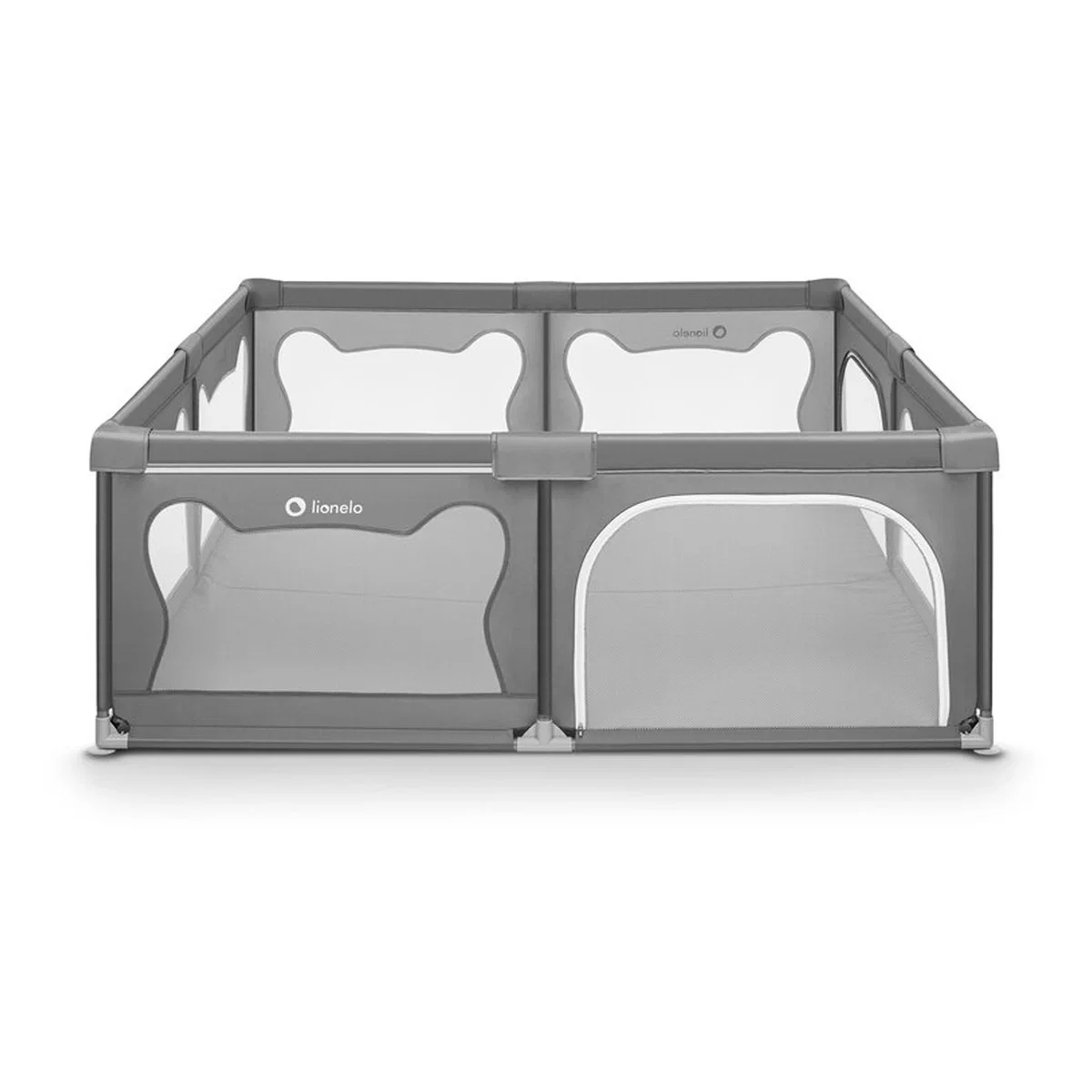 Tarc de joaca copii, Lionelo, Willow XL,180 x 200 cm, Pliere compacta, Include geanta de transport, Din plasa, Cu doua [4]