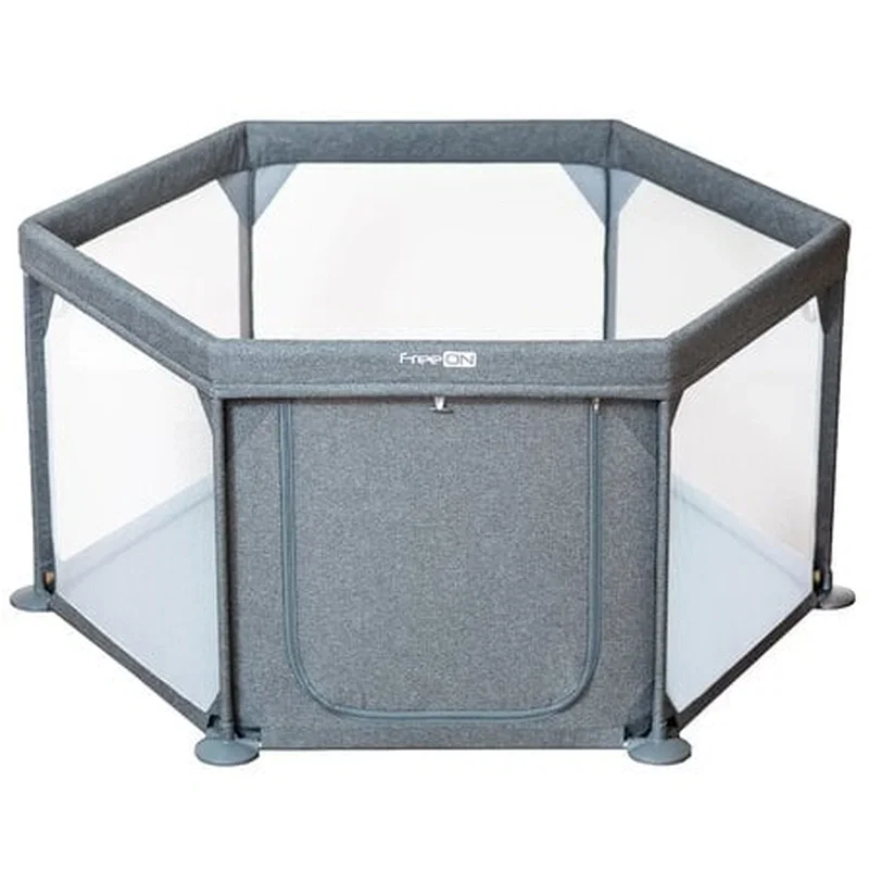 Tarcuri de joaca - Tarc de joaca pentru bebe, Hexagonal 117 x 67 x 67 cm Grey FreeON