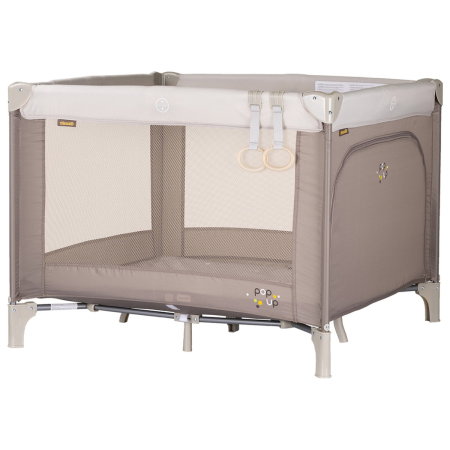Siguranta bebelusului - Tarc de joaca pliabil Chipolino Pop Up Bear, 100x100x77 cm, Beige