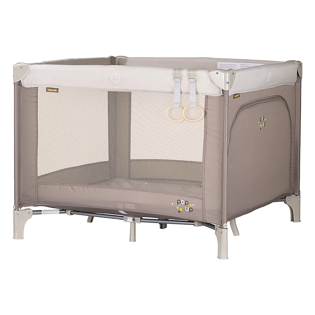 Tarcuri de joaca - Tarc de joaca pliabil Chipolino Pop Up Bear, 100x100x77 cm, Beige