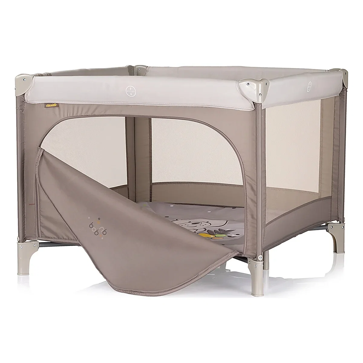 Tarc de joaca pliabil Chipolino Pop Up Bear, 100x100x77 cm, Beige [1]