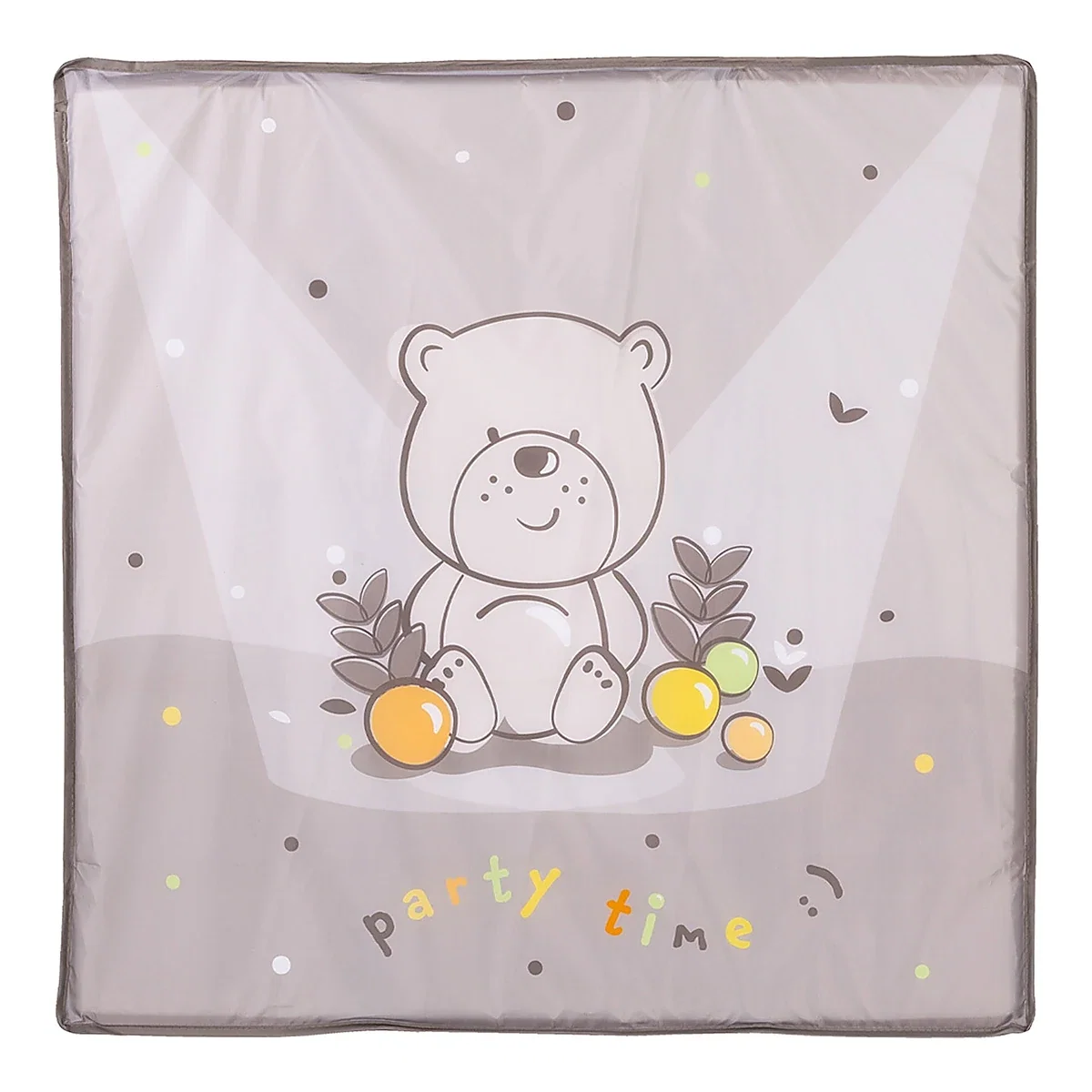 Tarc de joaca pliabil Chipolino Pop Up Bear, 100x100x77 cm, Beige [2]