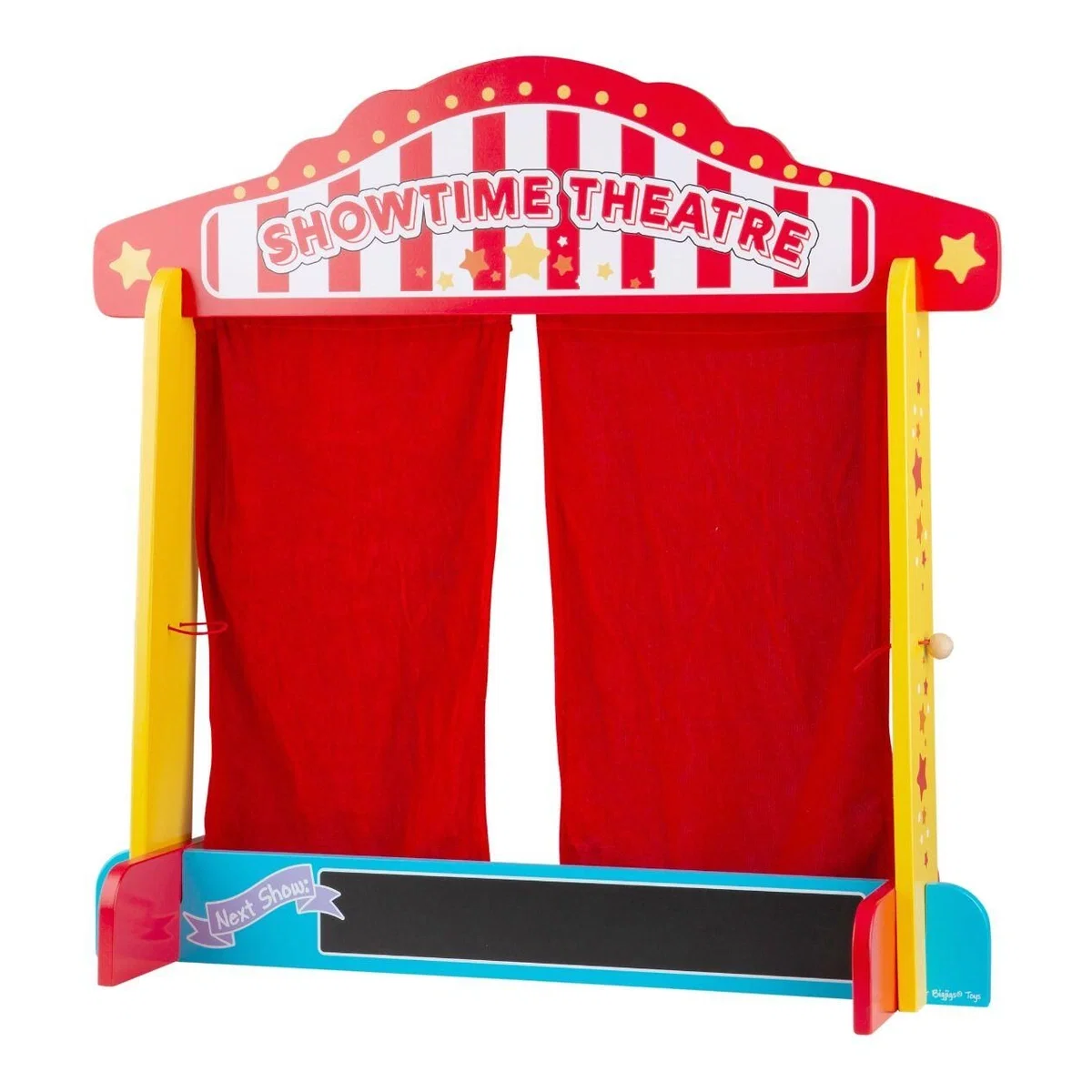 Papusi de mana - Teatru de papusi din lemn BIGJIGS Toys 8 ani