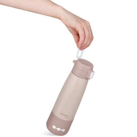 Termos inteligent cu incalzire, Lionelo, ThermUp Bottle, Incalzeste in 3.5 min, Mentine temperatura pana la 20 h, Capacitate 350 ml, USB-C, 5 setari de temperatura: 37-55°C, Roz nude [7]