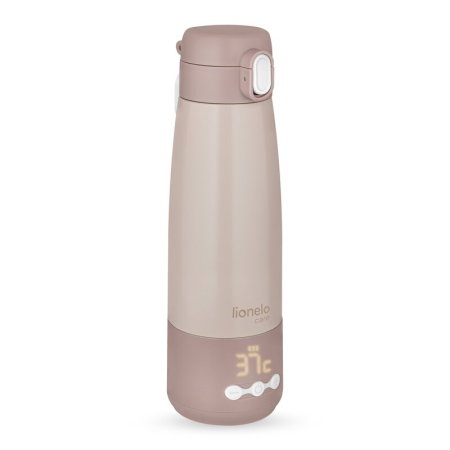 Termos inteligent cu incalzire, Lionelo, ThermUp Bottle, Incalzeste in 3.5 min, Mentine temperatura pana la 20 h, Capacitate 350 ml, USB-C, 5 setari de temperatura: 37-55°C, Roz nude [4]