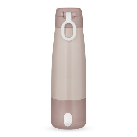 Termos inteligent cu incalzire, Lionelo, ThermUp Bottle, Incalzeste in 3.5 min, Mentine temperatura pana la 20 h, Capacitate 350 ml, USB-C, 5 setari de temperatura: 37-55°C, Roz nude [6]