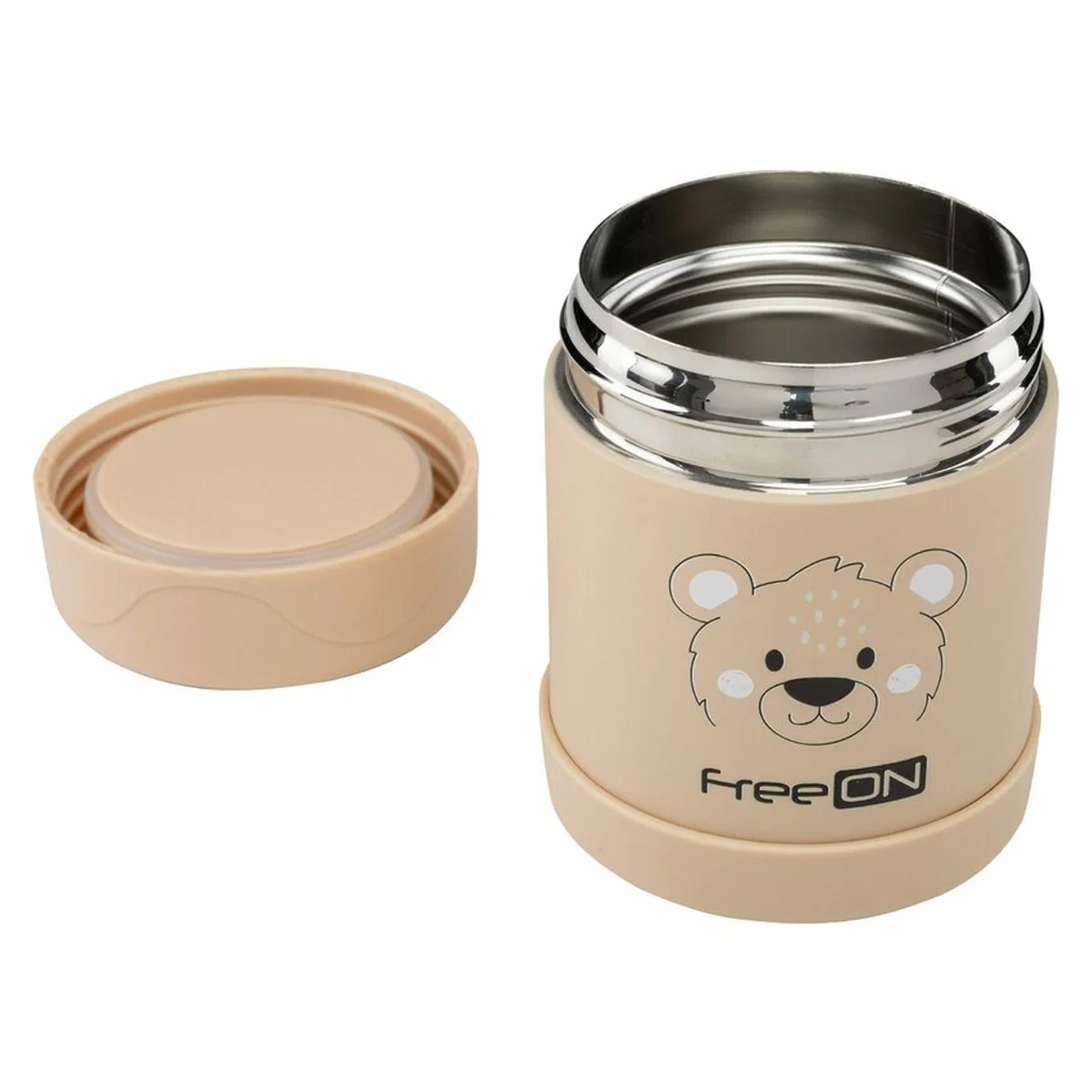Termosuri - Termos pentru alimente solide Din otel inoxidabil - Beige Bear FreeON 0 luni+