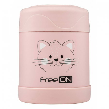Termos pentru alimente solide, Din otel inoxidabil - Pink Kitty FreeON 0 luni+ [1]