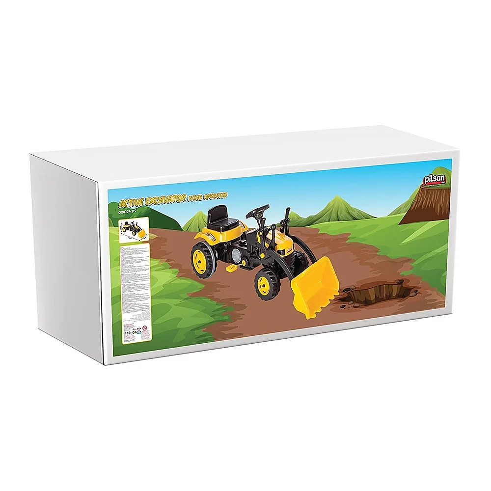 Tractor cu pedale Pilsan Active with Loader 07-315 yellow 3 ani [5]