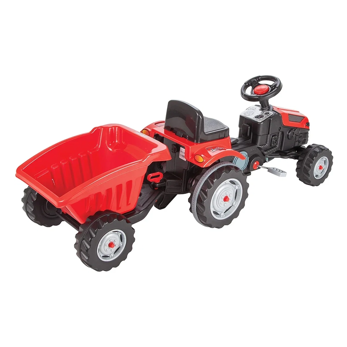 Tractor cu pedale si remorca Pilsan Active with Trailer 07-316 - Rosu 3 ani + [1]