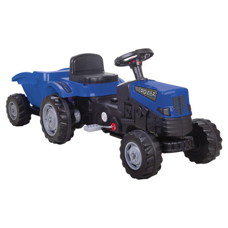 Tractoare copii - Tractor cu pedale si remorca Pilsan Power with Trailer, Albastru