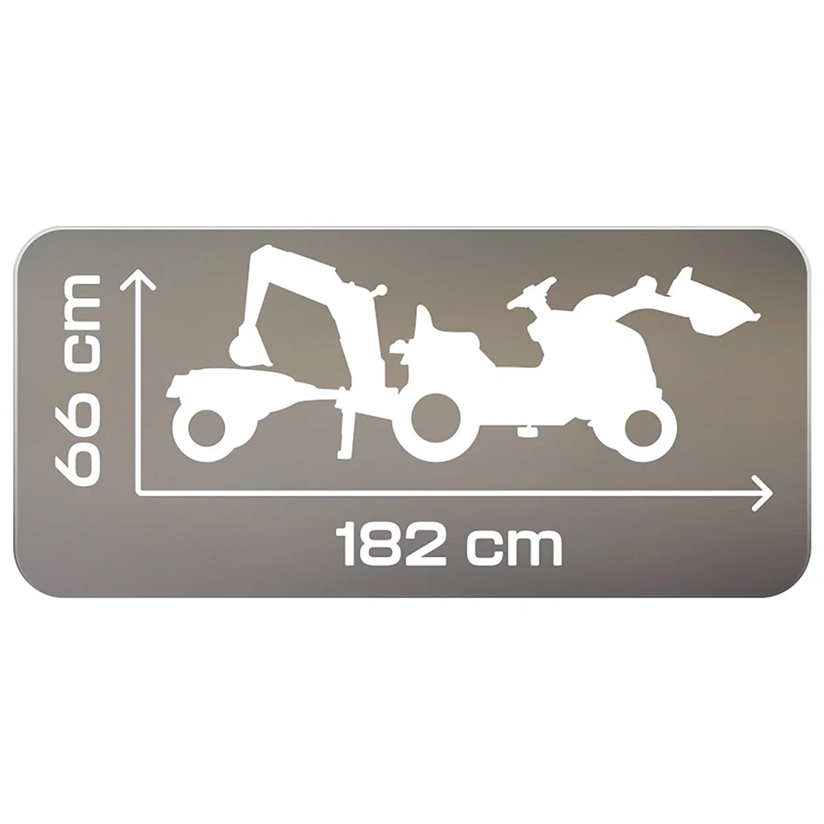 Tractor cu pedale si remorca Smoby Builder Max, Galben [6]