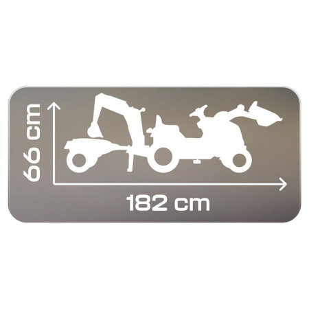 Tractor cu pedale si remorca Smoby Builder Max, Galben [6]
