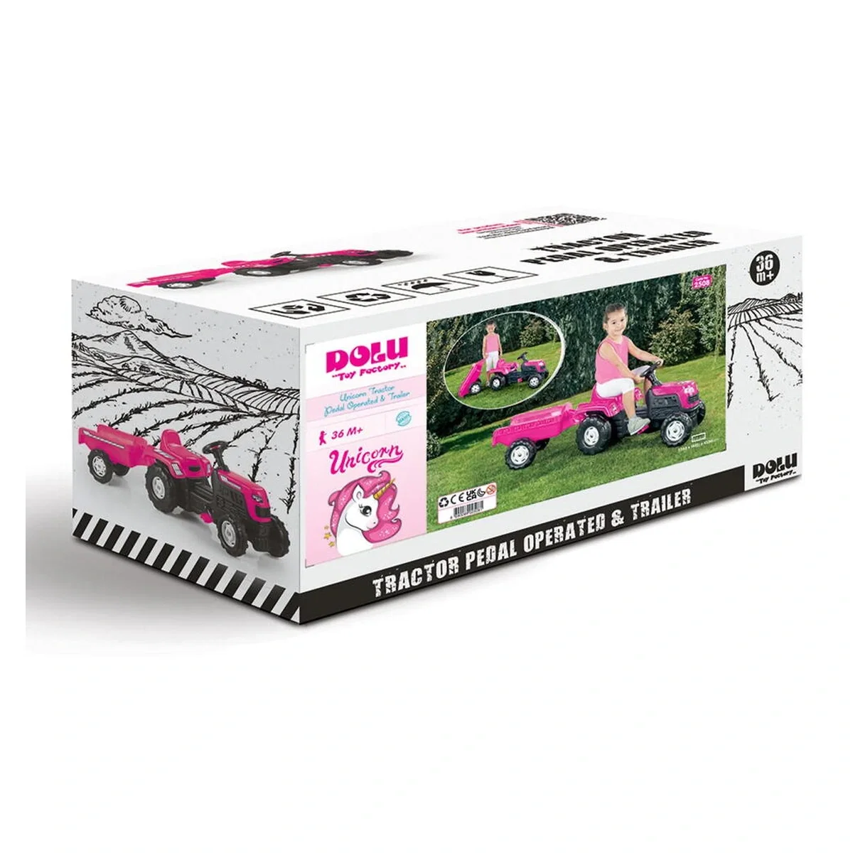 Tractor cu pedale si remorca - Unicorn DOLU 3 ani+ [8]