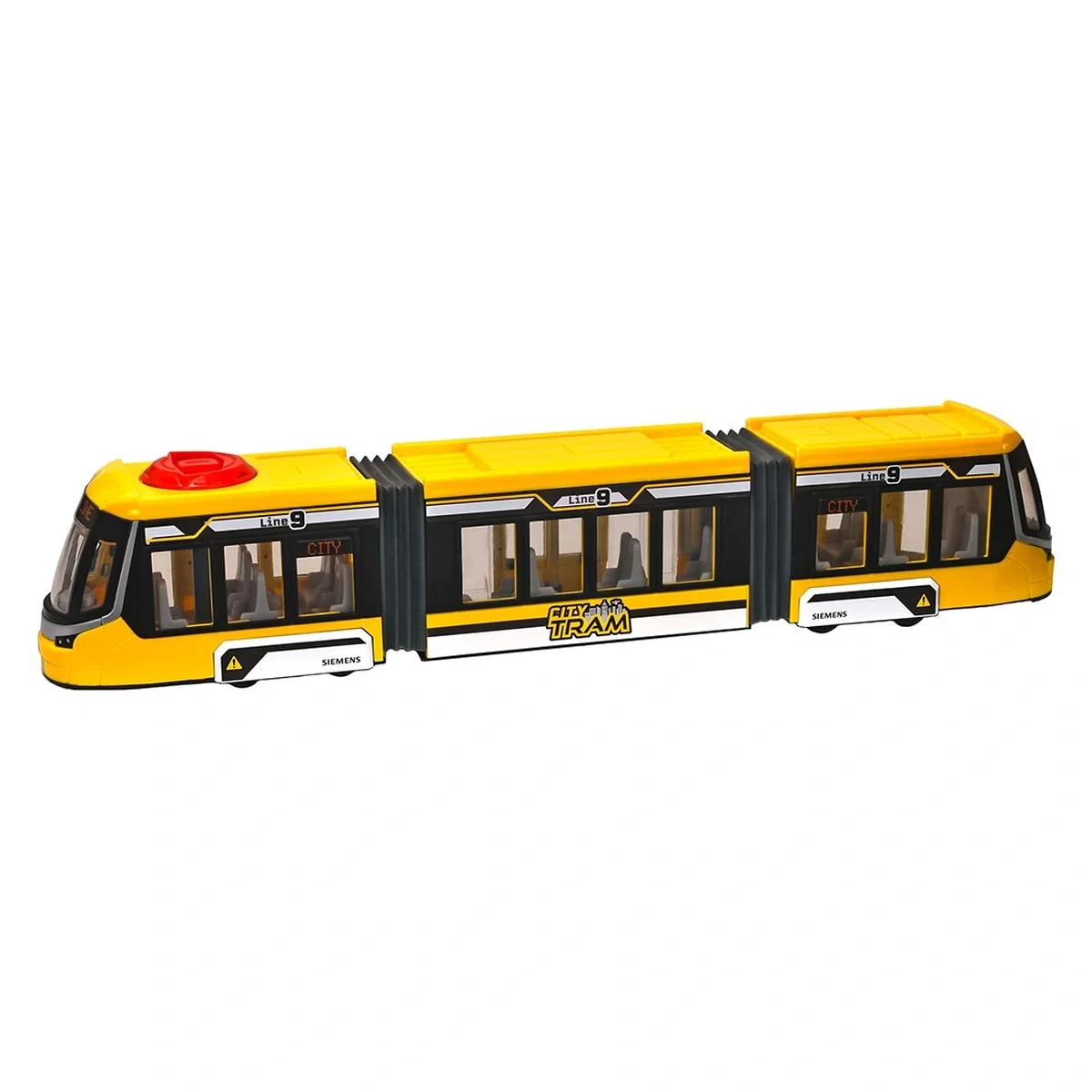 Masinute si camioane - Tramvai jucarie Dickie Toys Siemens City Tram 41,5 cm - galben 3 ani+
